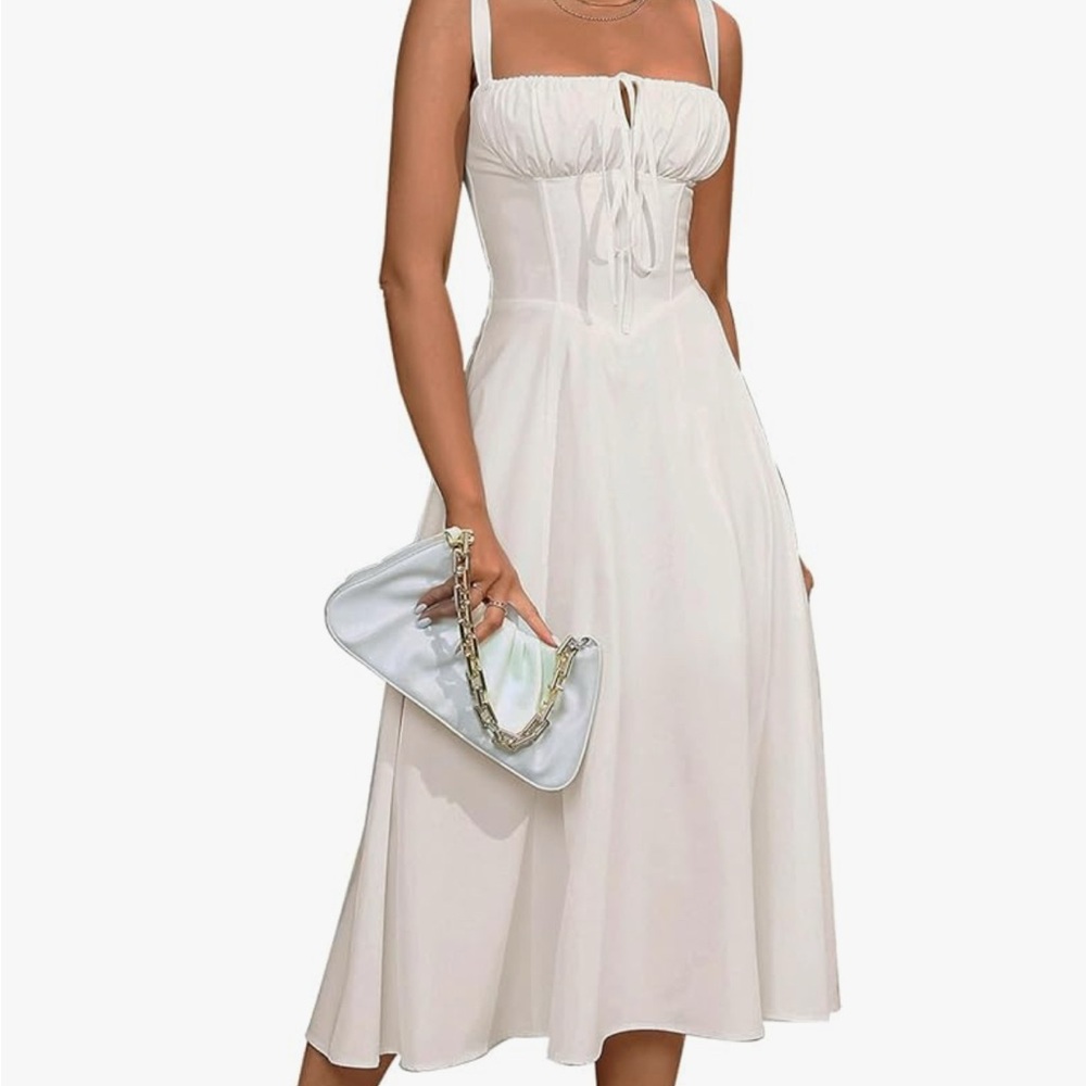 Elegant White Midi Dress
